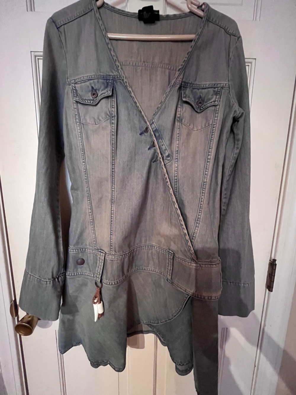 RARE - Diesel vintage denim mini wrap dress size L